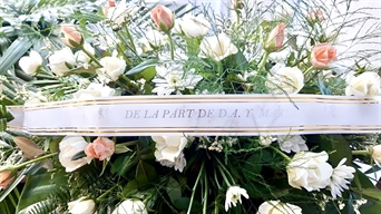 Funeral Bouquet with ribbons